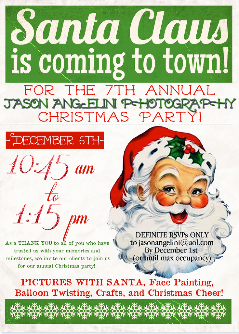 2015 Jason Angelini Photography Christmas Party Invite
