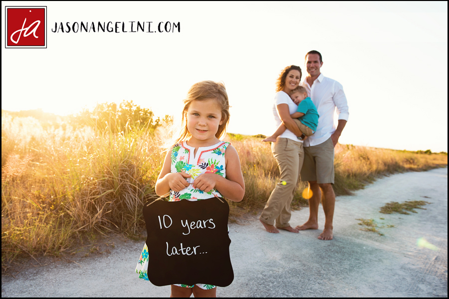 10 Years of Memories with Sarah and Brian:  Family Session at the Beach