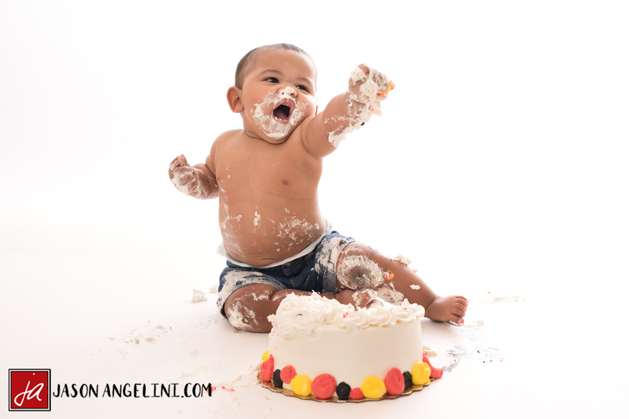 1st Birthday Mickey Mouse and Cake Demolishing with Kristen’s Son